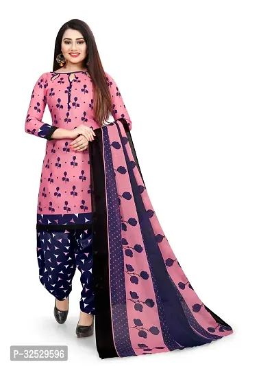 Elegant Multicoloured Crepe Printed Dress Material with Dupatta For Women Pack Of 2-thumb4