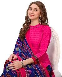 Elegant Pink Cotton Blend Printed Dress Material with Dupatta For Women-thumb4