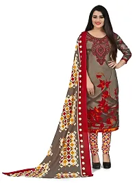 Elegant Multicoloured Crepe Printed Dress Material with Dupatta For Women Pack Of 2-thumb1