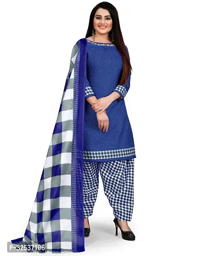 Stylish Multicoloured Cotton Printed Dress Material with Dupatta For Women Pack Of 2-thumb4