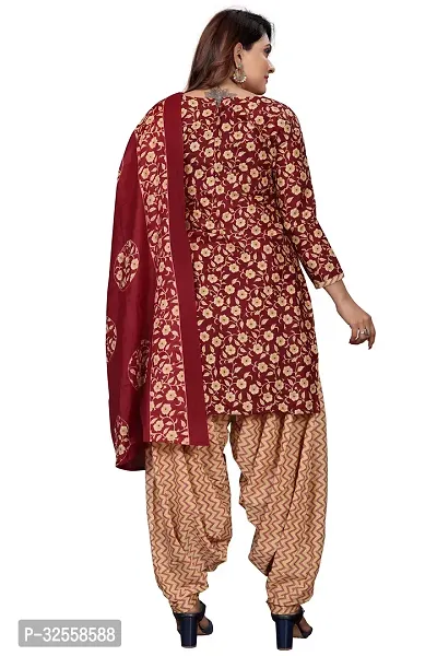 Elegant Multicoloured Cotton Blend Printed Dress Material with Dupatta For Women-thumb4