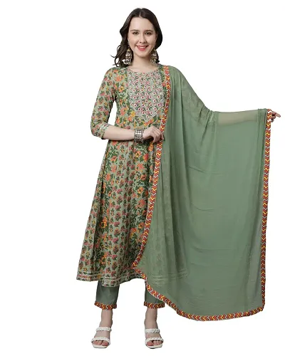 Cambric Cotton Kurta Bottom Dupatta