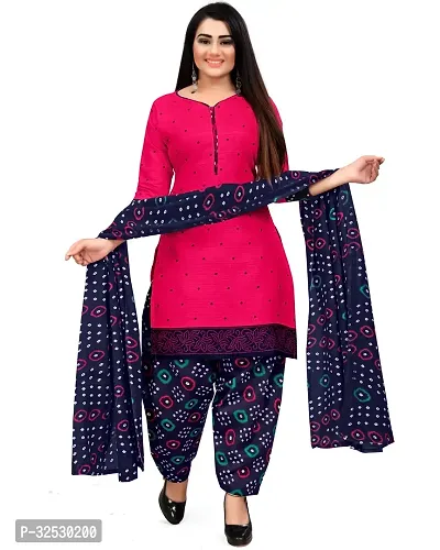 Elegant Multicoloured Crepe Printed Dress Material with Dupatta For Women Pack Of 2-thumb4