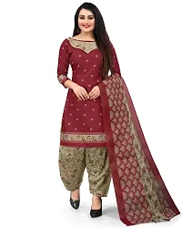 Elegant Multicoloured Crepe Printed Dress Material with Dupatta For Women Pack Of 2-thumb3