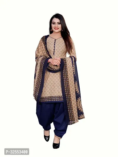 Designer Multicoloured Cotton Unstitched Dress Material Top With Bottom Wear And Dupatta Set For Women Pack Of 2-thumb2