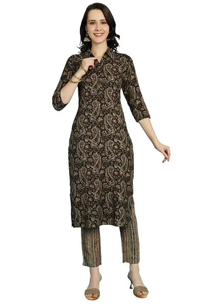 Stylish Rayon Kurta Pant Set For Women