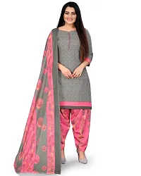 Stylish Multicoloured Cotton Printed Dress Material with Dupatta For Women Pack Of 2-thumb2