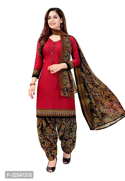 Elegant Multicoloured Crepe Printed Dress Material with Dupatta For Women Pack Of 2-thumb3