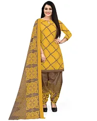 Elegant Multicoloured Crepe Printed Dress Material with Dupatta For Women Pack Of 2-thumb3