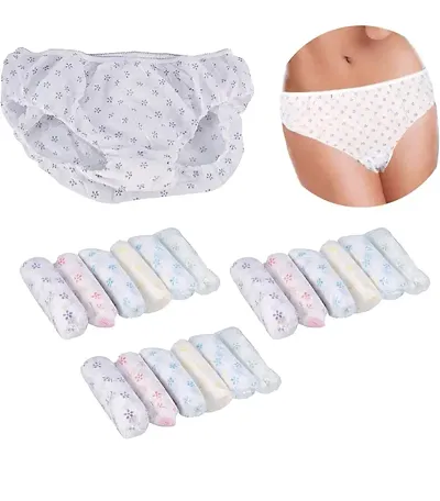 Flicarts Women's/Girls Synthetic Use and Throw Disposal Panties for After Delivery/Periods/Maternity/Travelling/Surgeries (M, 18)