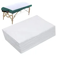 Deezi Max Non-Woven Disposable Bedsheet White GSM 25 (Pack of 20)-thumb1