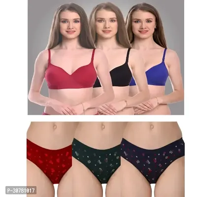 Women fancy bra and panty pack of 3-thumb0