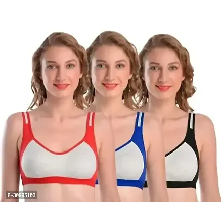 Stylish Solid Bra for Women Pack of 3-thumb0