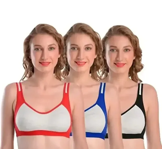 Women Premium Stylish Sport Bras Pack of 3