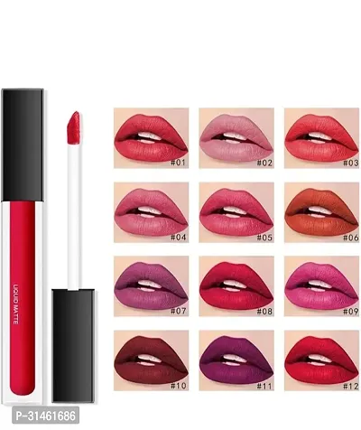 Long Lasting Matte Finish Lipstick, Pack of 12-thumb3