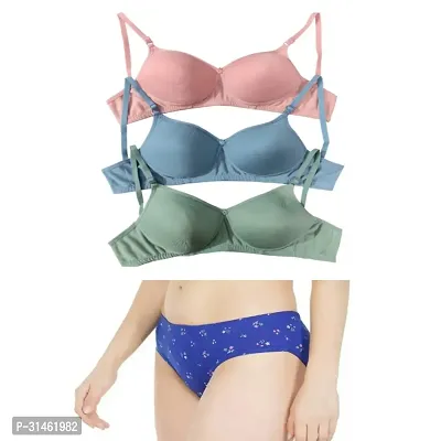 Stylish Cotton Bra and Panty set for Women, Combo-thumb0