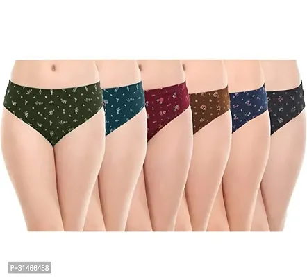 Stylish Printed Brief for Women, Pack of 6-thumb0