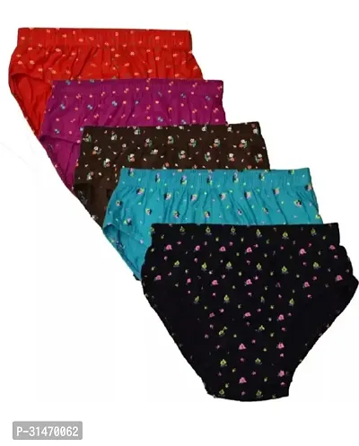 Stylish Hosiery Printed Brief for Women, Combo-thumb0