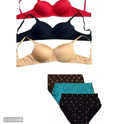 Stylish Cotton Bra and Panty set for Women, Combo