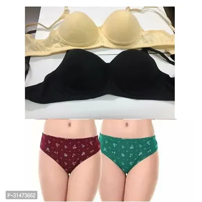 Stylish Cotton Bra and Panty set for Women, Combo