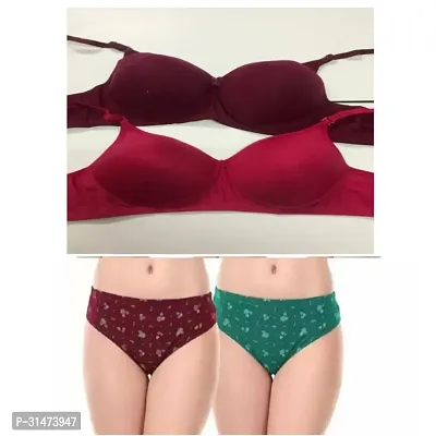 Stylish Cotton Bra and Panty set for Women, Combo-thumb0