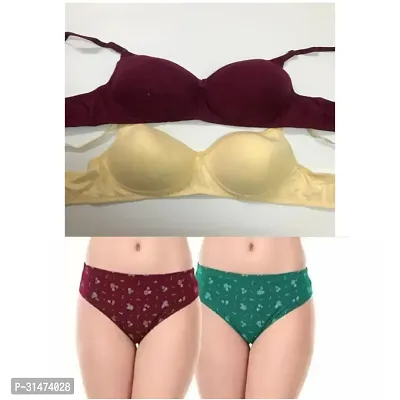 Stylish Cotton Bra and Panty set for Women, Combo