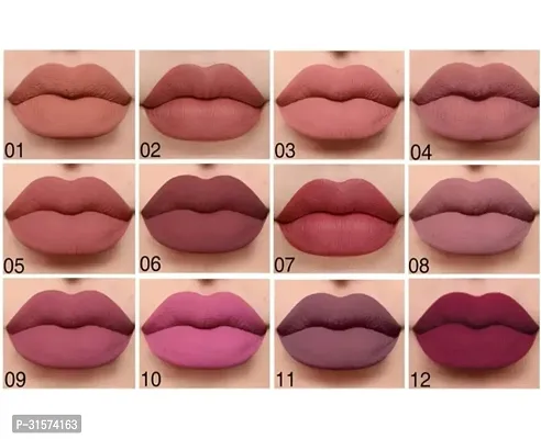 Long Lasting Matte Finish Lipstick, Pack of 12-thumb2