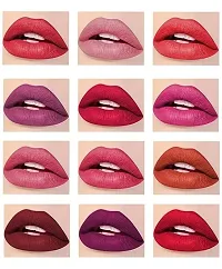 Long Lasting Matte Finish Lipstick, Pack of 12-thumb3