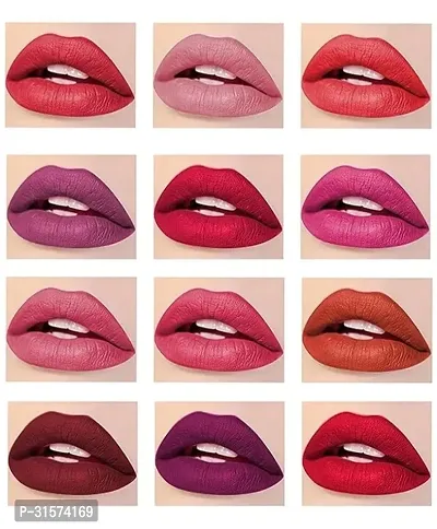 Long Lasting Matte Finish Lipstick, Pack of 12-thumb4