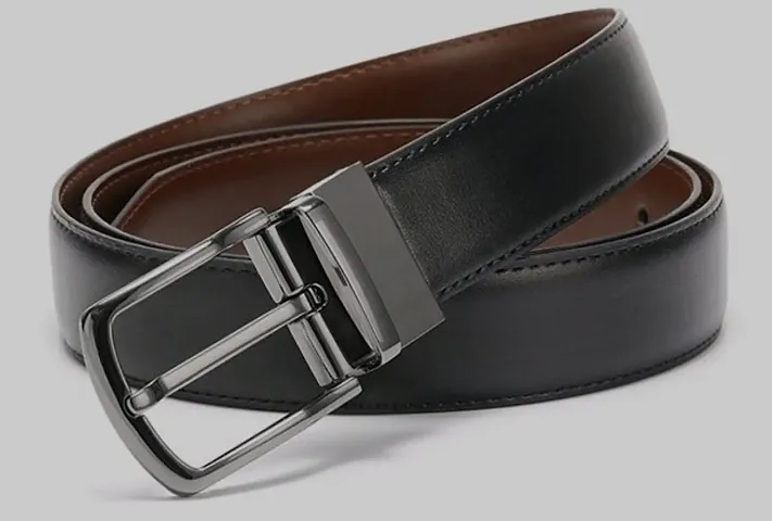 VINKAL STORE Men's Leather Belt || Black|| Free Size||