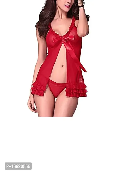 Buy Stylish Red Solid Net Bra Panty Set For Women Online In India