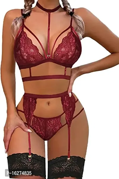 DVKA CREATIONS Babydoll Free Size Lingerie Set for Women Babydoll Outfits-thumb0