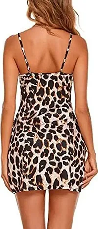 DVKA Creations Women's Leopard Print Midi Babydoll for Woman Thongs Above Knee Free Size-thumb1