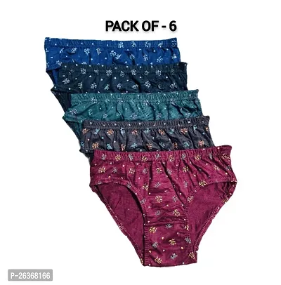 Pack of-6 Women Pure Cotton Panty