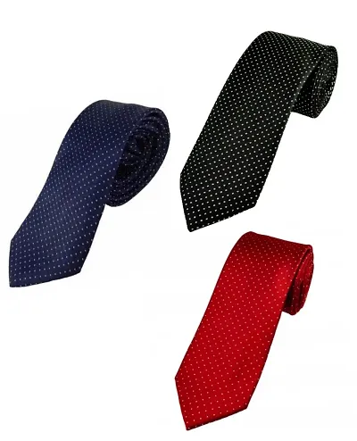 Ties for men pack of-3 black ,Red and blue ties casual men ties  fancy men ties