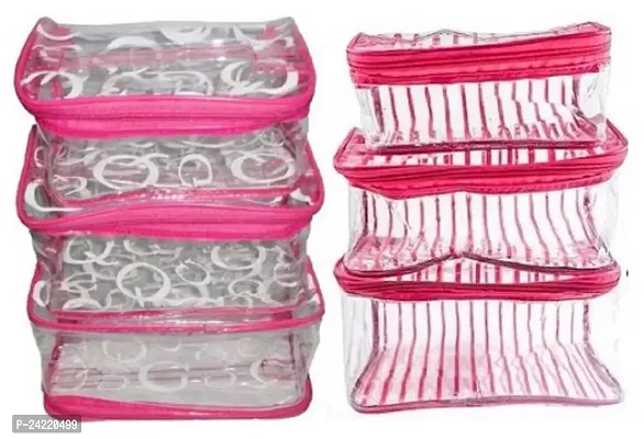 Ultimatefashionista Combo Pack of 2pc Multipurpose Vanity Box Set of 3pcs Vanity Box Makeup Kit Box Jewellery Box, Multipurpose Kit, Travelling Pouch Vanity Box (Pink,Pink)-thumb0