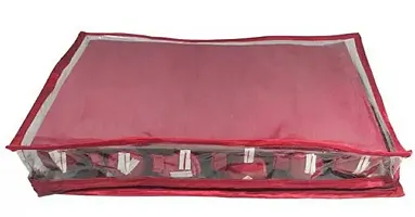Ultimatefashionista Combo of 2 Pieces Set of 5 kit Storage 6 Rods Satin Vanity Box Makeup Kit Box Jewellery Organizer, Multipurpose Kit, Travelling Bag Vanity Box (Maroon,Pink)-thumb3
