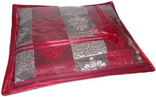 Ultimatefashionista satin single saree cover 1 height satin material wardrobe organizers, designer cloth bag for wedding, garments cover or saree bag for gifting pack of 6pc Saree Cover (Maroon)-thumb2