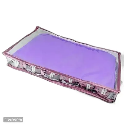 Ultimatefashionista Combo of 2 Pieces Set of 5 kit Storage 6 Rods Satin Vanity Box Makeup Kit Box Jewellery Organizer, Multipurpose Kit, Travelling Bag Vanity Box (Purple)-thumb2