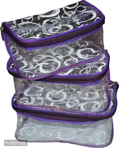ultimatefashionista Plastic Multipurpose Cosmetic and Jewellery Storage Travel Pouch Organizer (Purple , Standard Size)
