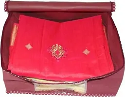 Pack of 1 Non Woven 10inch Designer Height Saree Cover (maroon)-thumb2