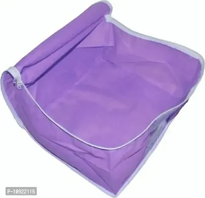 ultimatefashionista saree cover High Quality Pack of 1 Non Woven 10inch Designer Height Saree Cover Gift Organizer bag vanity pouch Keep saree/Suit/Travelling Pouch (Purple)-thumb2