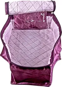 ultimatefashionista Blouse Cover Satin 6inch Designer Blouse Cover Gift Organizer bag vanity pouch Keep saree/Suit/Travelling Pouch (purple)-thumb1