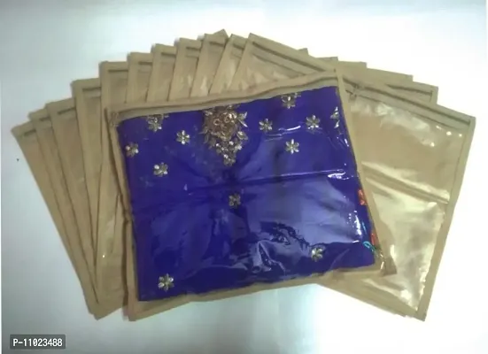 Saree cover High Quality Pack of 36 non woven golden single saree cover bag 36pc GOLD cover  (GOLD)-thumb3