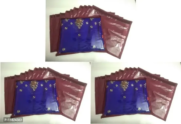 Saree cover High Quality Pack of 36 non woven golden single saree cover bag 36pc maroon cover  (maroon)