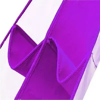 UF Combo Pack of 2 Pieces 6 Pocket Purse Organizer Hanging Handbag Wardrobe Organizer Closet Tidy Closet Organizer Wardrobe Rack Hangers Holder For Fashion Handbag Purse Pouch(Black, Purple)-thumb4