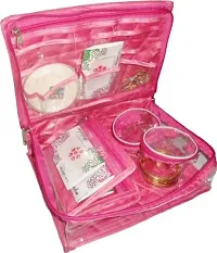 UF Pack of 1 Satin Bangle Jewellery Makeup Beauty Kit Storage jewellery churi box Vanity Box(Pink)-thumb1