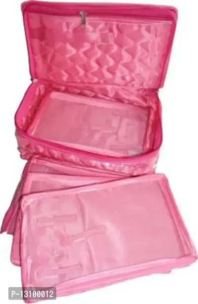 UF Pack of 1Pcs Necklace 5 Slot Pouches Bag Jewellery Vanity Box jewellery case Vanity Box jewellery churi box Vanity Box (Pink)