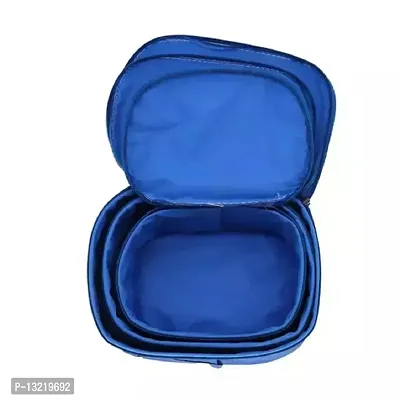 UF 3 pieces of best quality Makeup kit box Jewellery box, Vanity box, MakeUp Vanity Bag, storage Box, Multipurpose Kit, Travelling Bag Vanity Boxnbsp;nbsp;(Blue)-thumb3