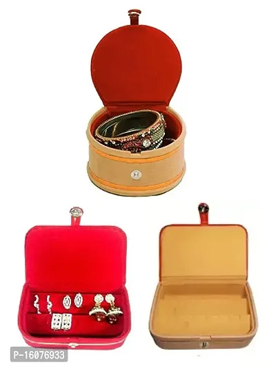 UF velvet ring earing jewellery box(Multicolor)